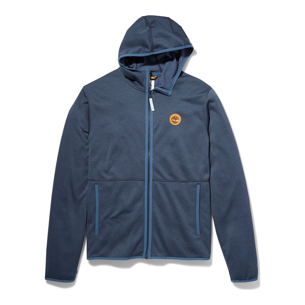 Chaquetas Timberland Argentina Hombre - Belknap Mountain Fleece Hoodie - Azules - UZMDHF-302